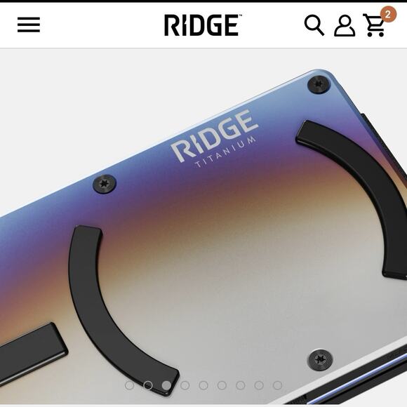 Ridge Magsafe Wallet-Burnt Titanium w/Cash Strap~NEW*IN BOX*USA-Retail $175 - Picture 4 of 11